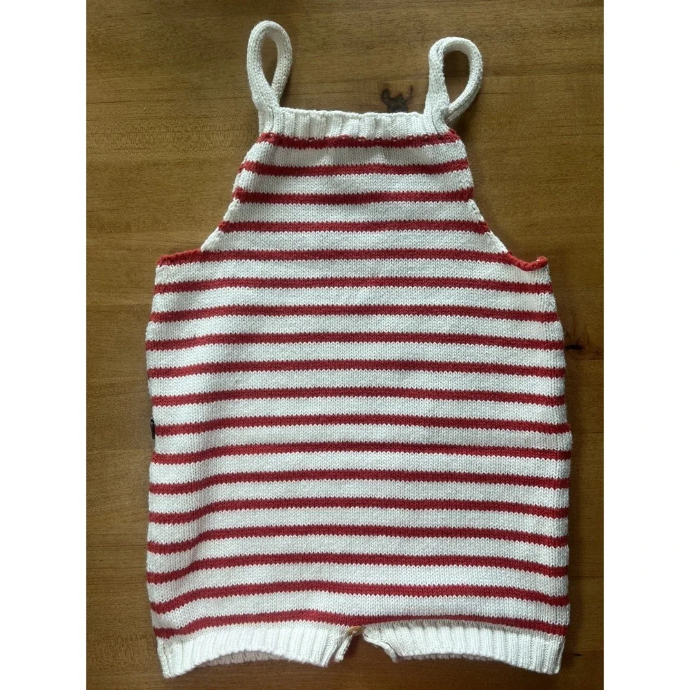 Oeuf Baby Knit Cotton Romper Unisex‎ 12 M Wild at Heart